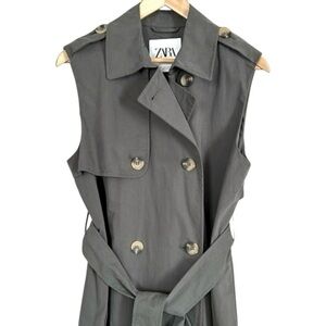 Zara Vest Dress Trench Belted Women’s XS